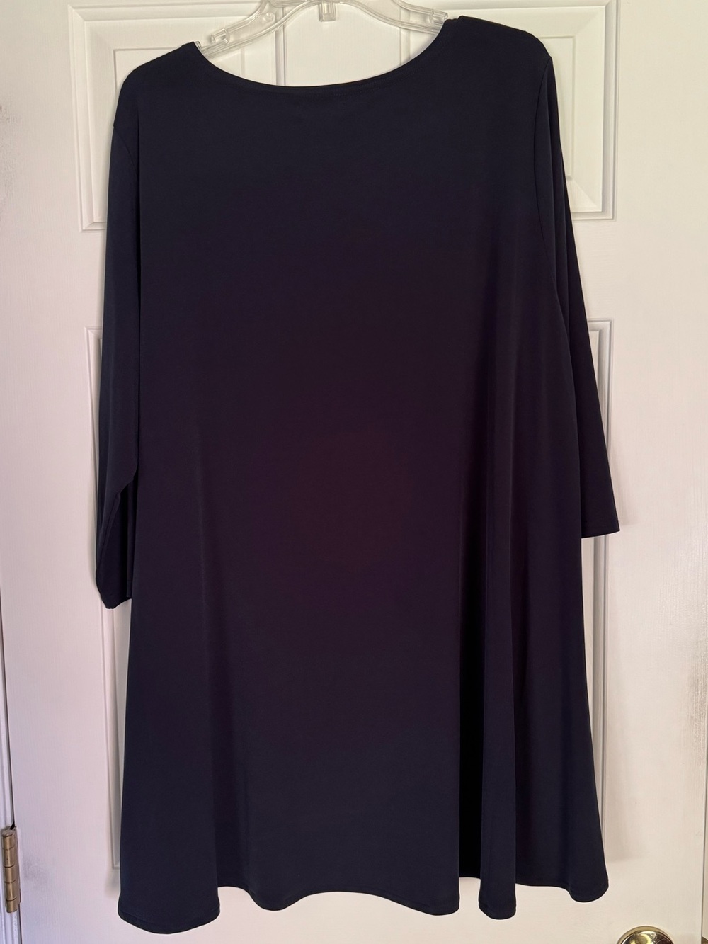 Alfani Navy Blue Flowing Scoop Neck Tunic - Picture 2 of 5